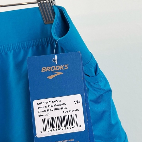 NWT Brooks Men’s Sherpa 5” Running Shorts in Electric Blue - Picture 6 of 8